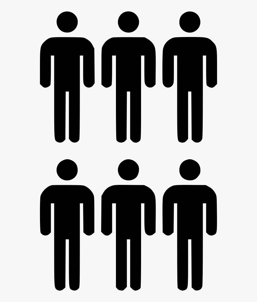 Transparent People Clipart Png - Six Persons Icon, Transparent Clipart