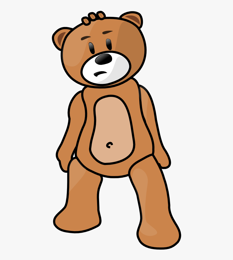 Download Toys Clipart Png - Standing Teddy Bear Cartoon, Transparent Clipart