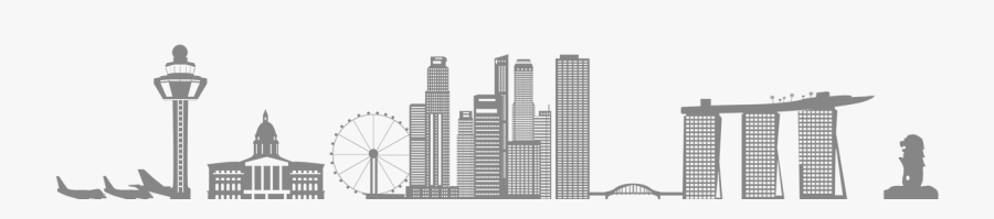 Collection Of Free Skyscraper Drawing Landmark Download - Singapore Skyline Vector Png, Transparent Clipart