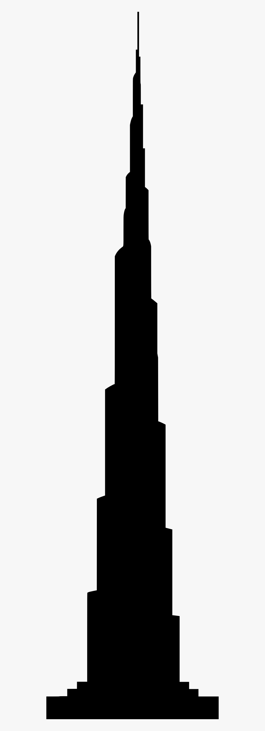 Dubai Silhouette At Getdrawings - Burj Khalifa Clip Art, Transparent Clipart