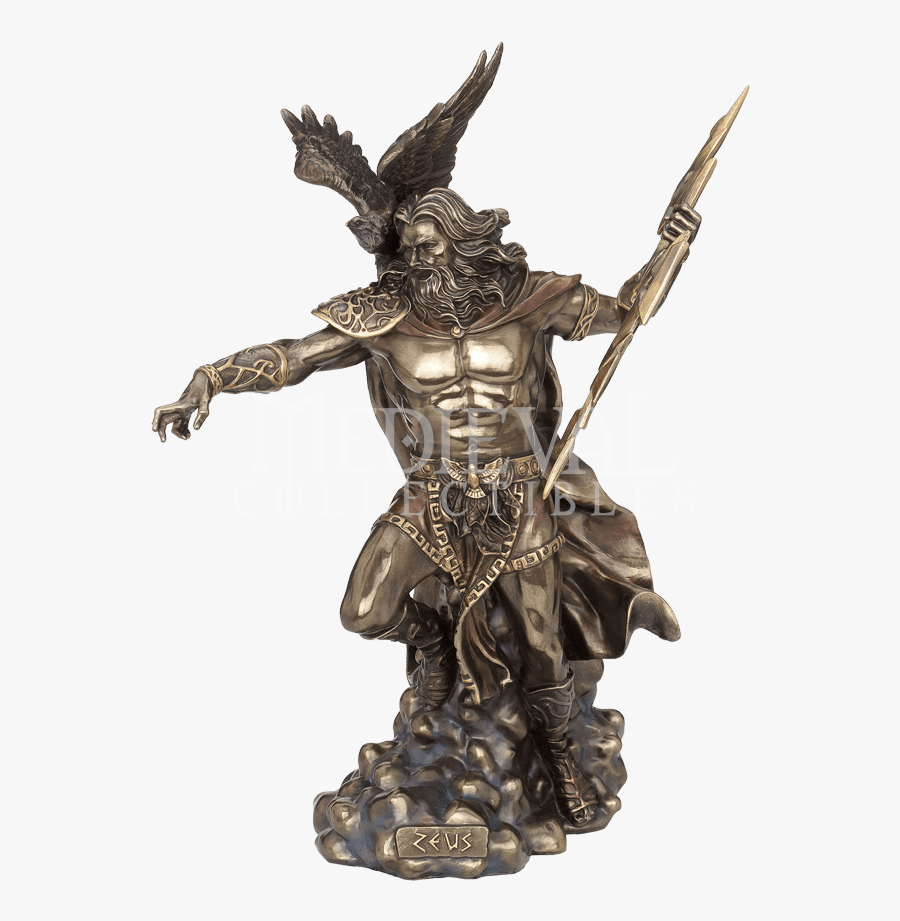 Zeus Statue Clipart - Greek God With Sword, Transparent Clipart