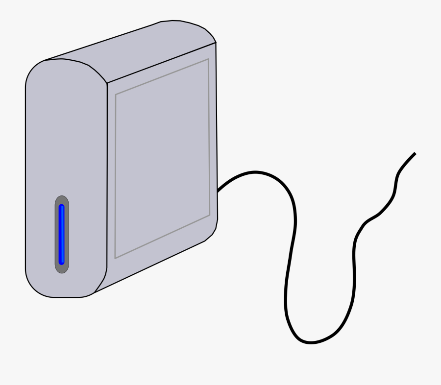 Wire - Clipart - External Hard Drive Graphic, Transparent Clipart