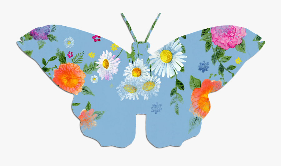Transparent Background Flower Butterfly Clipart, Transparent Clipart
