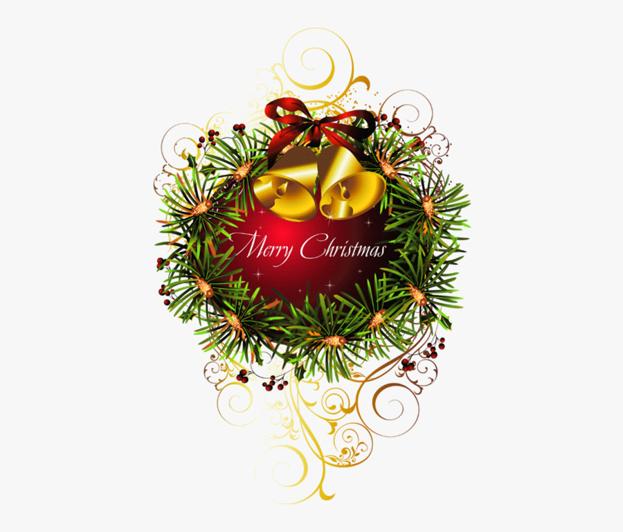 Red Merry Christmas Transparent Christmas Ball With - Merry Christmas Transparent Clip Art, Transparent Clipart