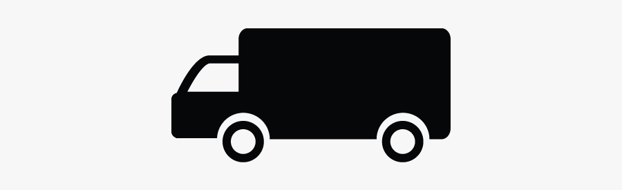 Transportation Clipart Construction - Rigid Truck Black Silhouette, Transparent Clipart