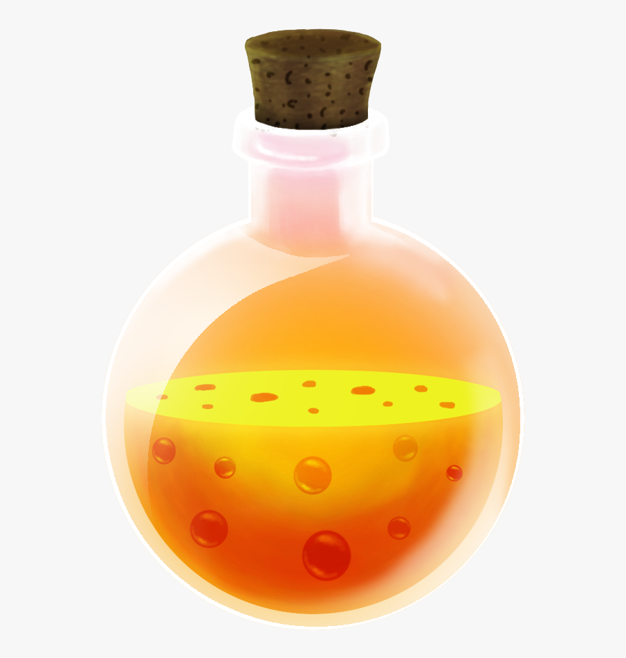 Potion Bottle Png - Orange Potion Bottle, Transparent Clipart