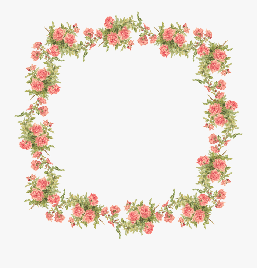 Transparent Rose Border Clipart - Transparent Background Flowers Clip Art, Transparent Clipart