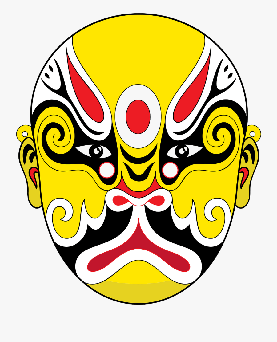 Chinese Opera Mask Templates, Transparent Clipart