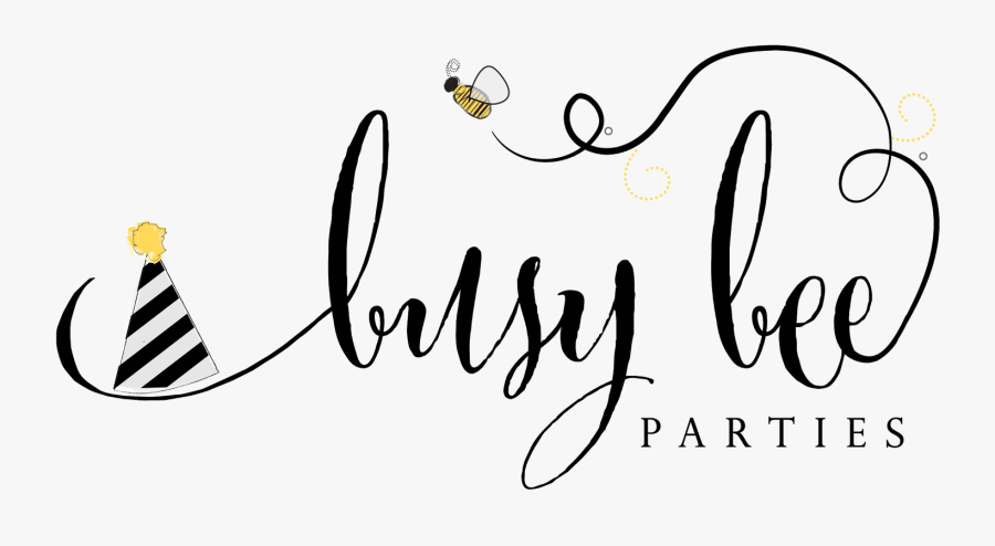 Busy Bee Parties - Calligraphy, Transparent Clipart