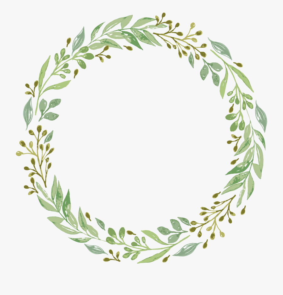 Wreath Watercolor Paper Invitation Garlands Wedding - Leaf Wreath Wreath Png, Transparent Clipart