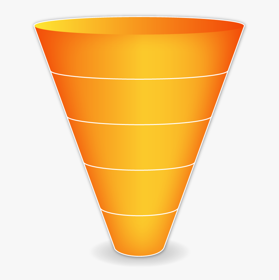 Cone Clipart Mathematics - Upside Down Orange Cone, Transparent Clipart