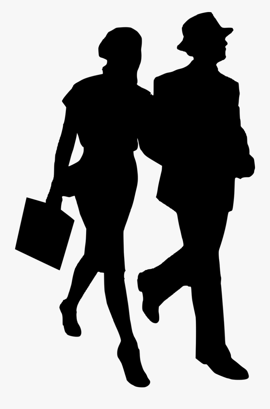 Vector Free Download At Getdrawings Com Free For Personal - Usiness Man And Woman Silhouette, Transparent Clipart