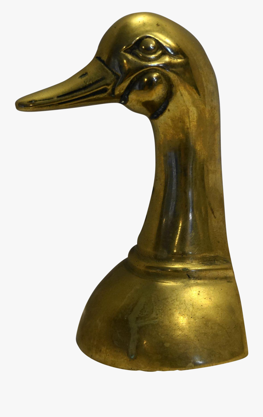 Cast Brass Duck Head Mallard Book End Figurine Made - American Black Duck, Transparent Clipart