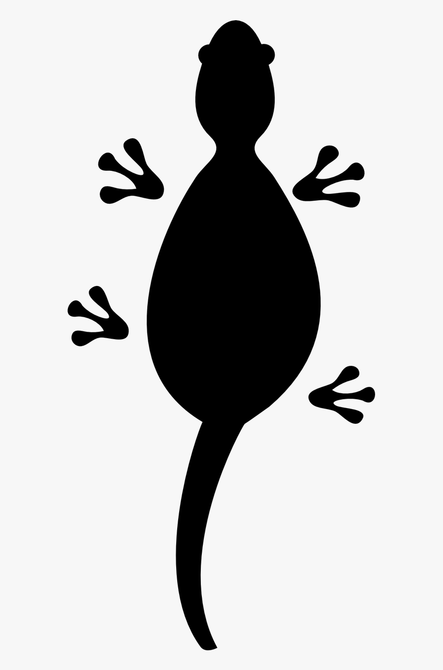 Lizard Cartoon Silhouette - Silueta De Dibujos Animados, Transparent Clipart