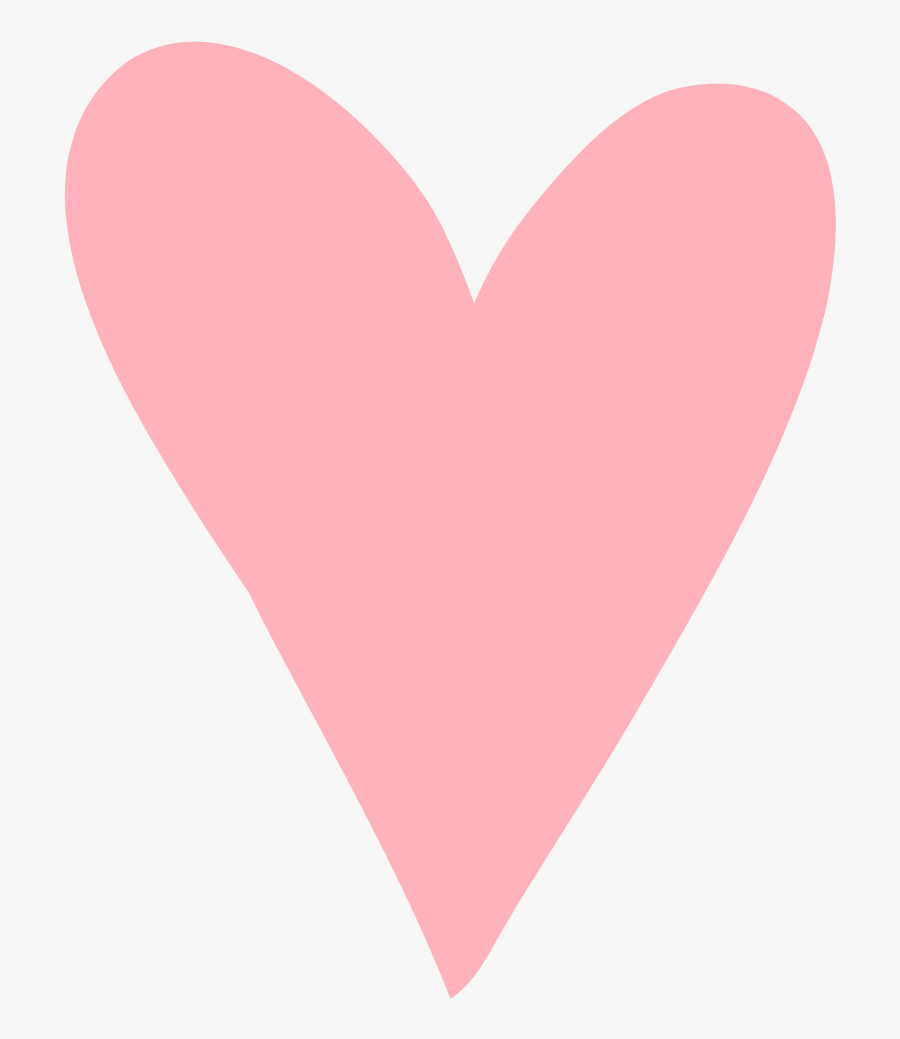 Baby Pink Single Heart, Transparent Clipart