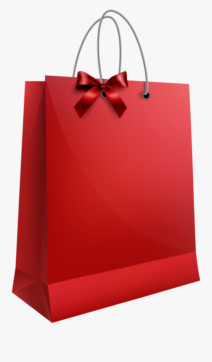 Red Gift Bag Png, Transparent Clipart