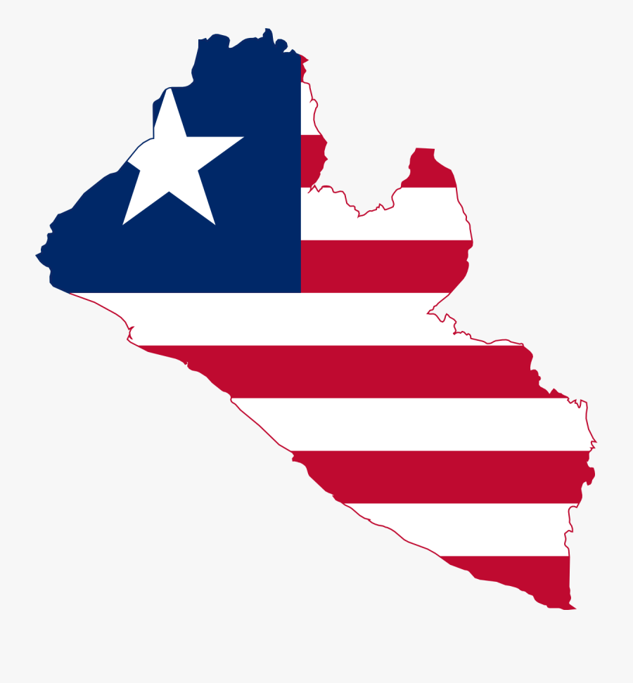 Liberia Map And Flag, Transparent Clipart