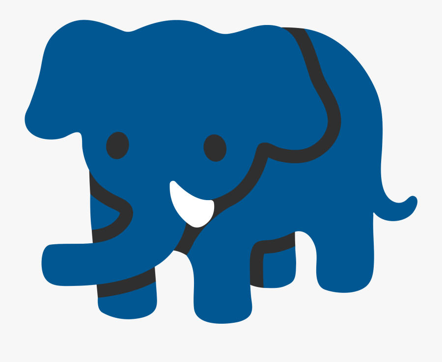 Transparent Elephant Reading Clipart - Elephant Emoji Facebook, Transparent Clipart