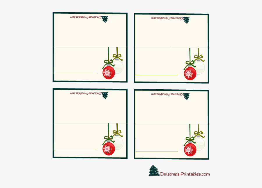 Make Your Christmas Dinner Table Look Lovely And Help - Place Card, Transparent Clipart