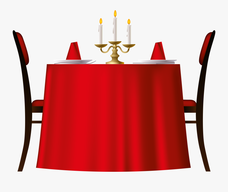 Red Romantic Table Png Image - Romantic Table Transparent, Transparent Clipart