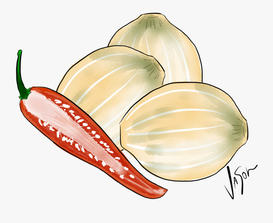 Picture Of Pickled Onions With Chilli - Illustration, Transparent Clipart