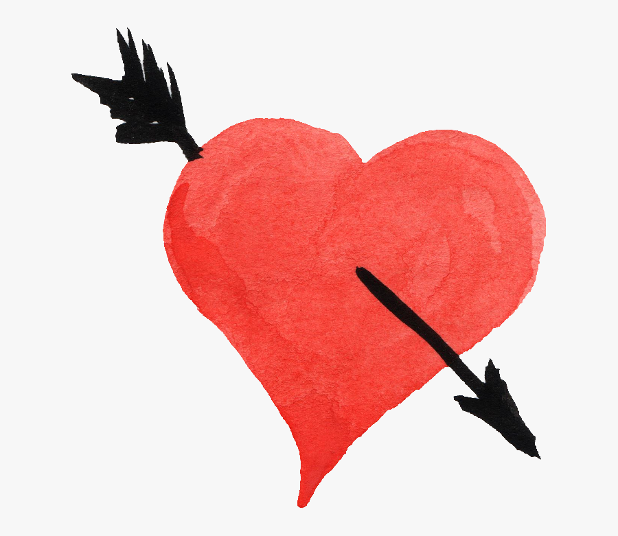 Heart Arrow Png - Heart With Arrow Png, Transparent Clipart