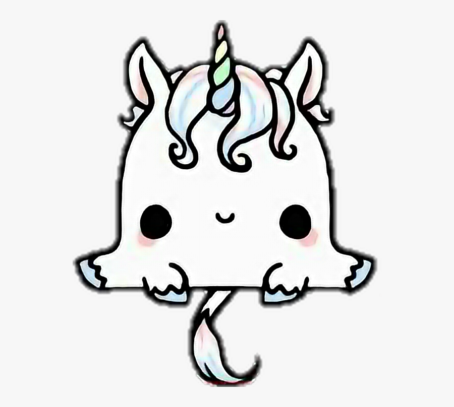 #stickers #unicorn #kawaii #cute #follow4follow #like4like - Cute Kawaii Unicorn Drawings, Transparent Clipart