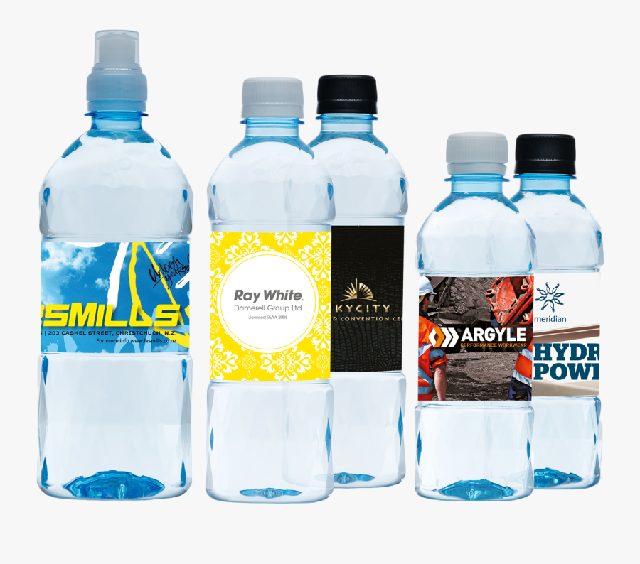 Aqua Plus Mineral Water - Different Water Bottle Sizes, Transparent Clipart