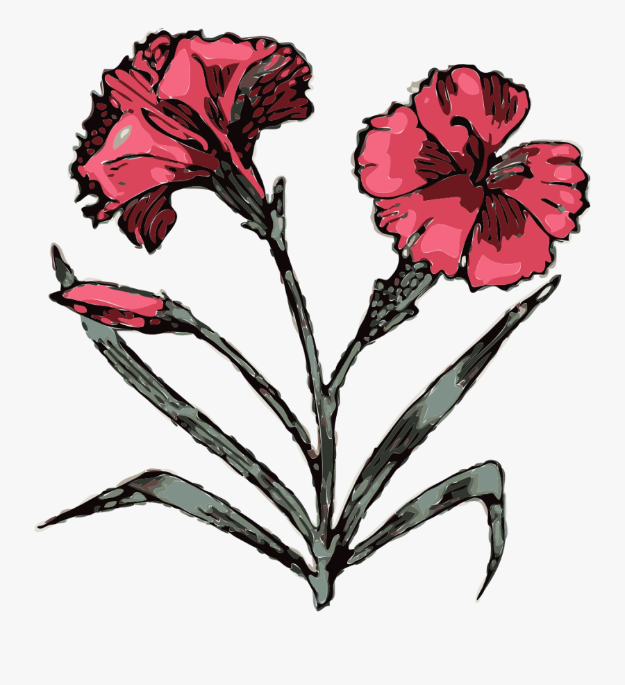 Carnation Tattoo Designs, Transparent Clipart