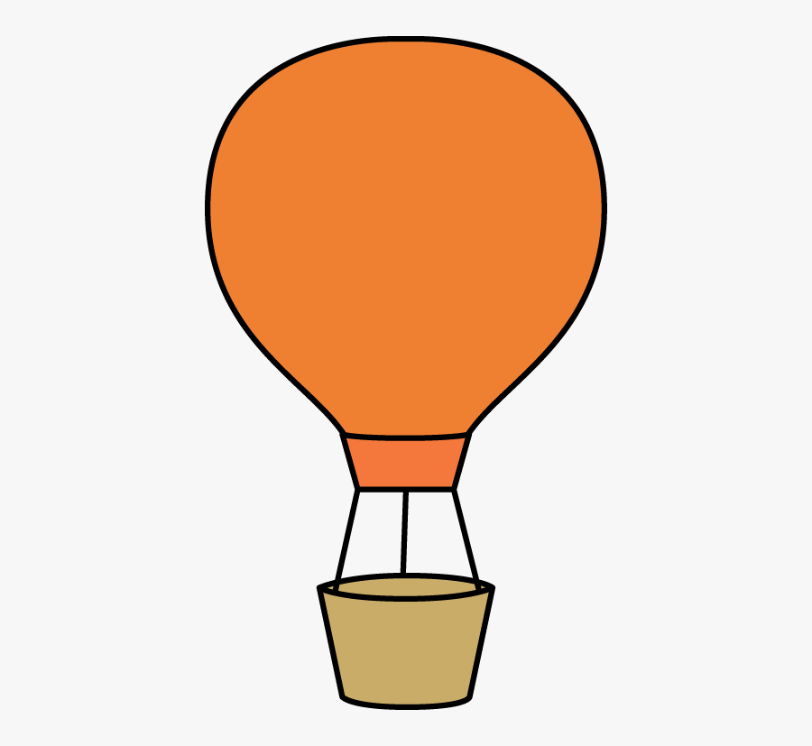 Orange Hot Air Balloon - Cute Hot Air Balloon Clipart, Transparent Clipart