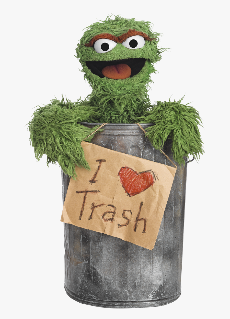 Clip Art I Love Trash - Oscar The Grouch I Love, Transparent Clipart