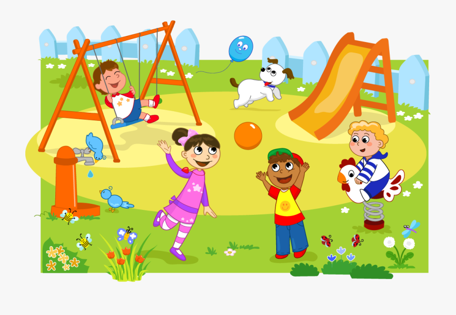 Park Clipart Playground - Playing In The Park Clipart, Transparent Clipart