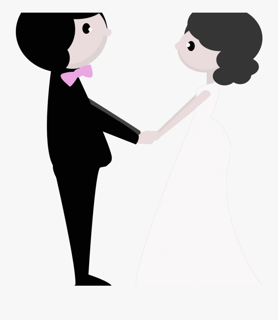 Wedding Clipart No Background - Gambar Pernikahan Kartun Hitam Putih, Transparent Clipart