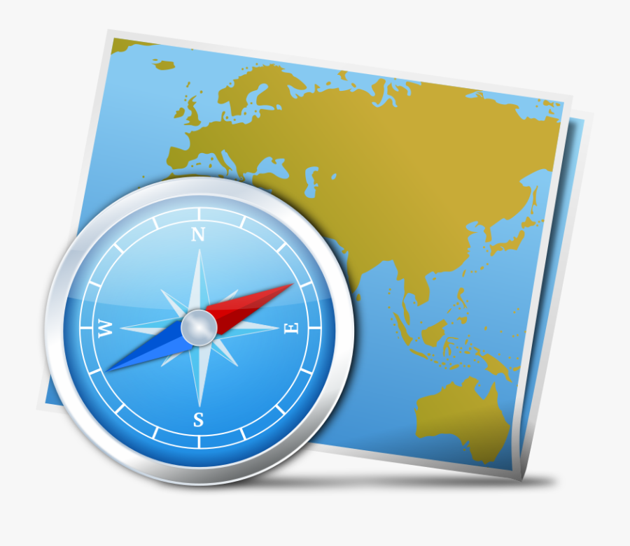 Pictures Of Map Cliparts - Compass And Map Clipart, Transparent Clipart
