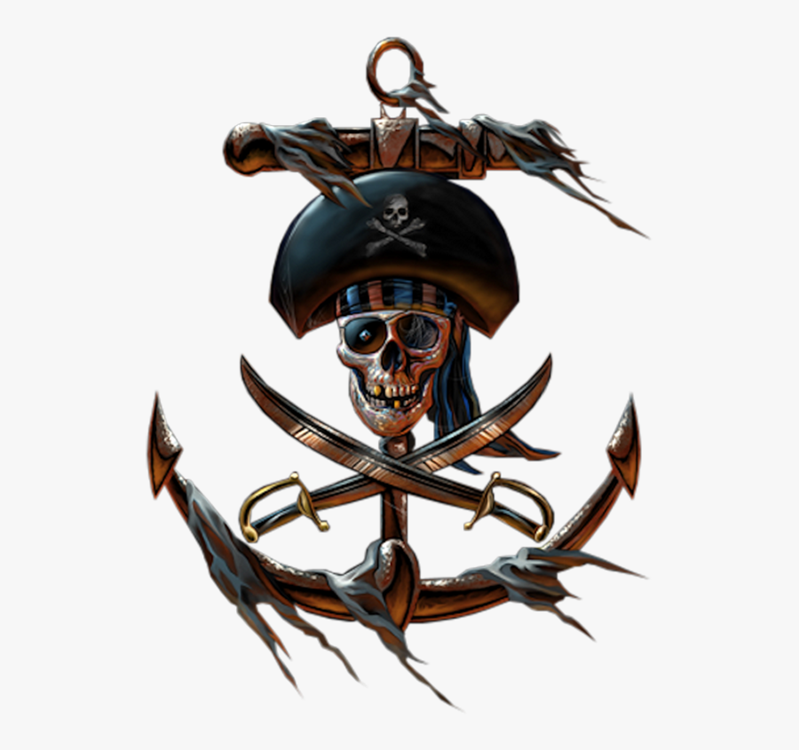 Piracy Material Jolly Hook Roger Captain Pirate Clipart - Pirates Png, Transparent Clipart