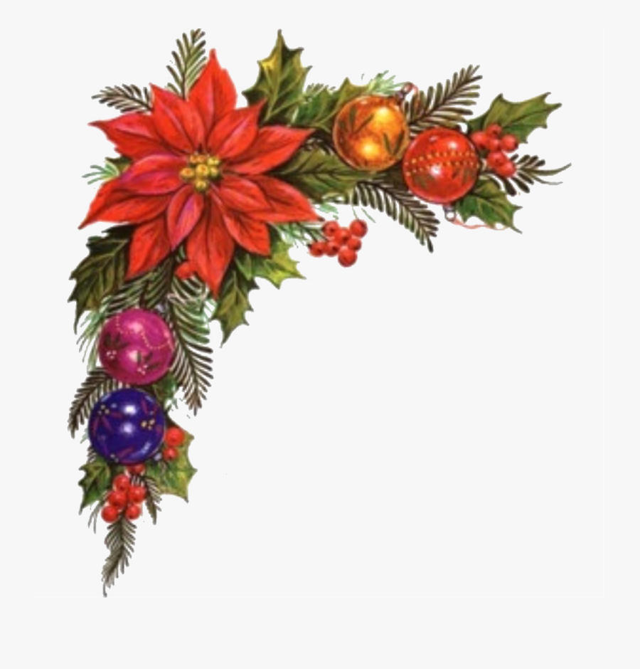 Christmas Corner Decorations Png - Free Christmas Clip Art, Transparent Clipart