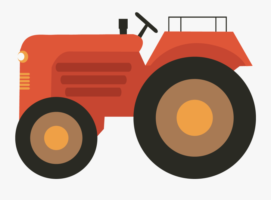 Agriculture Clip Art Red - Tractor Vector Png, Transparent Clipart