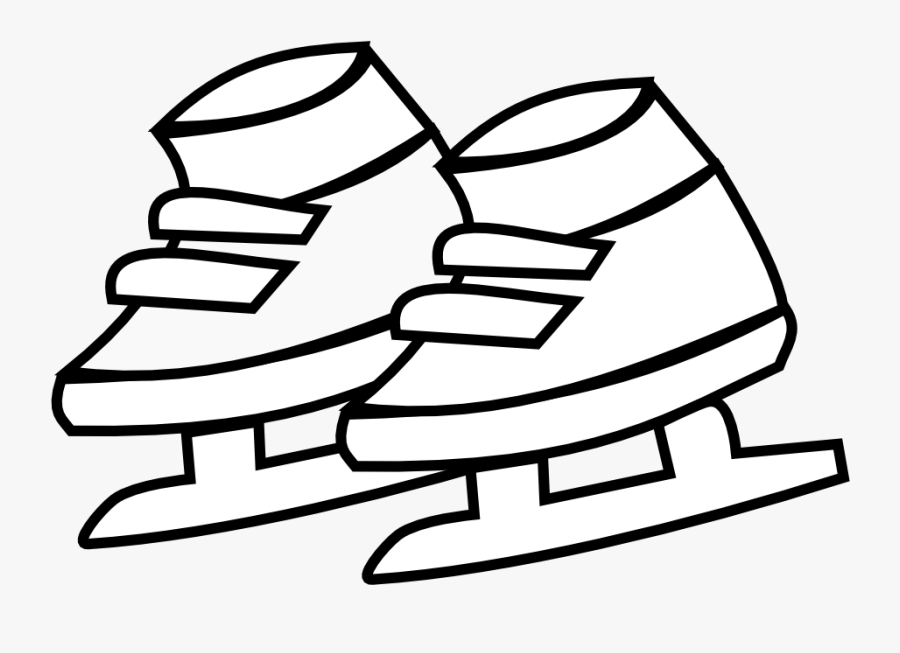 Black And White Skates, Transparent Clipart