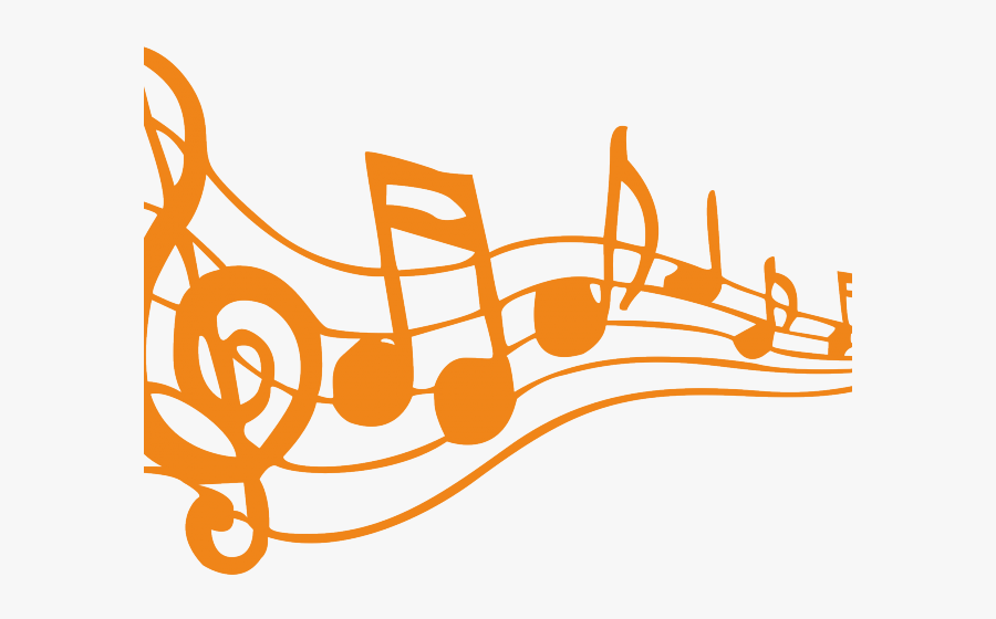 Transparent Clipart Note De Musique - Music Notes Clip Art Orange, Transparent Clipart