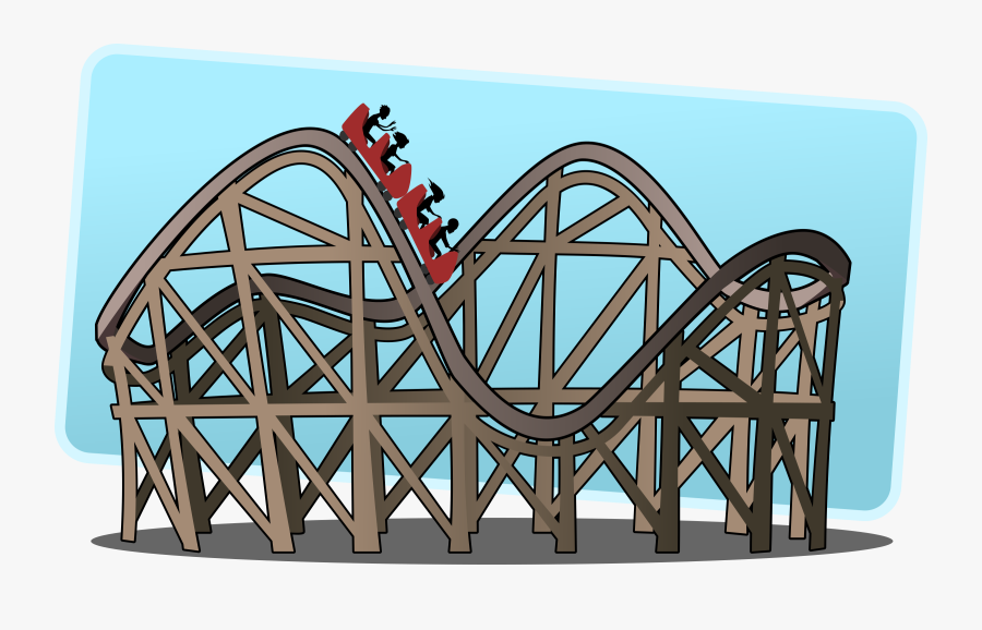 Structure,roller Coaster,amusement Park - Theme Park Roller Coaster Clipart, Transparent Clipart