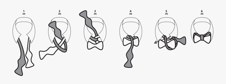 Transparent Bow Tie Clipart Black And White - Tie A Bow Tie On Someone Else, Transparent Clipart