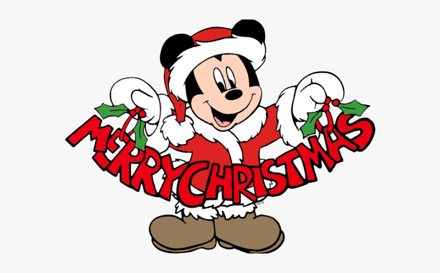 Mice Clipart Merry Christmas - Clipart Mickey Mouse Christmas, Transparent Clipart