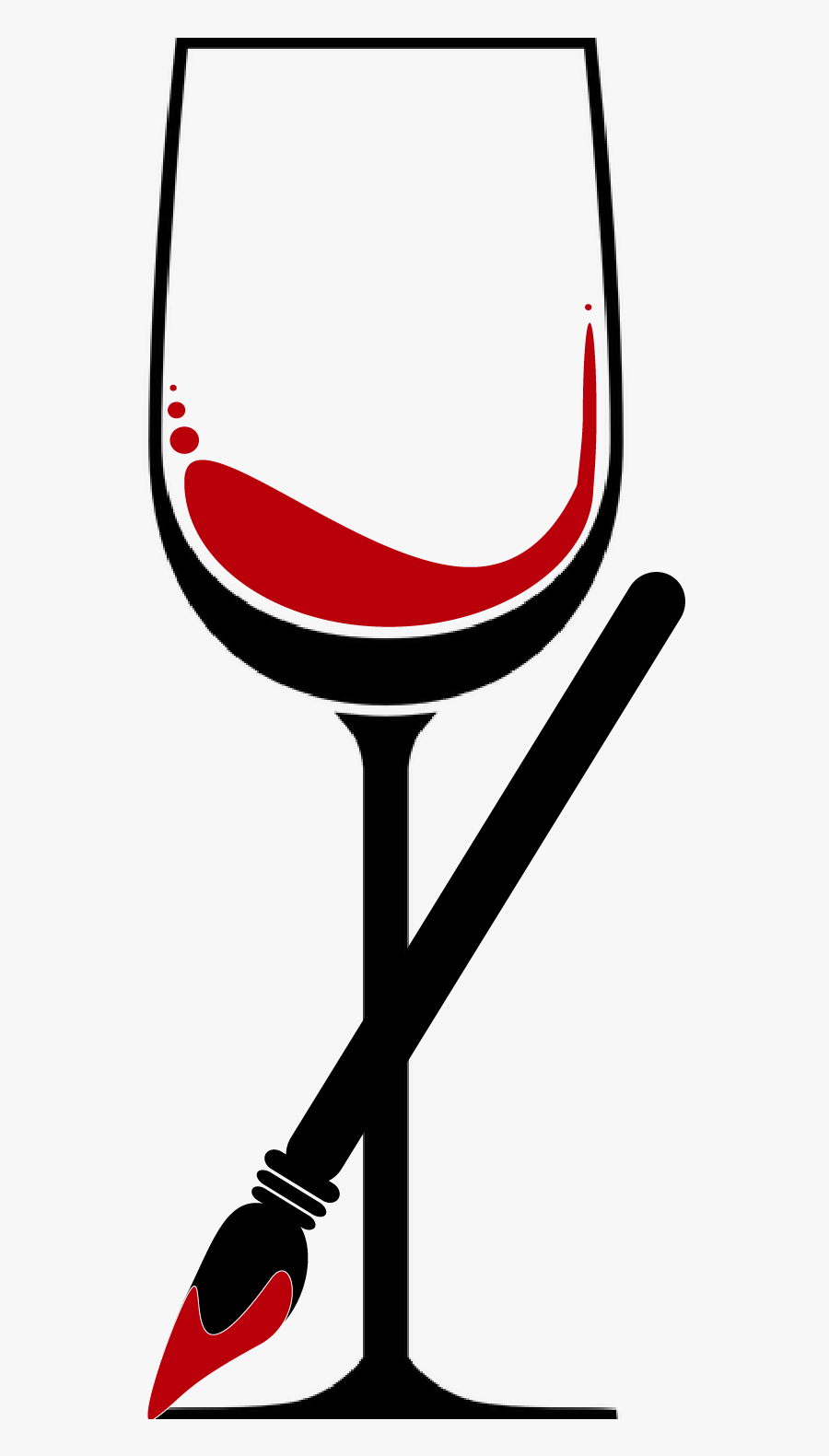 Wine Glass Png Vector Clipart - Wine Glass And Paint Palette Clip Art, Transparent Clipart