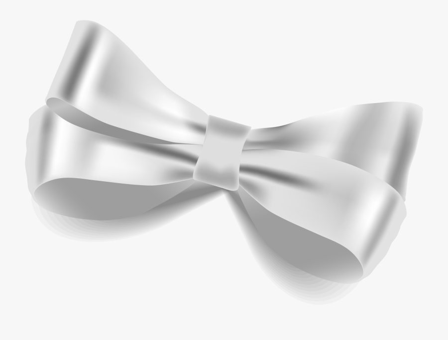 Bow Tie Butterfly White Ribbon - Transparent Background White Bow, Transparent Clipart