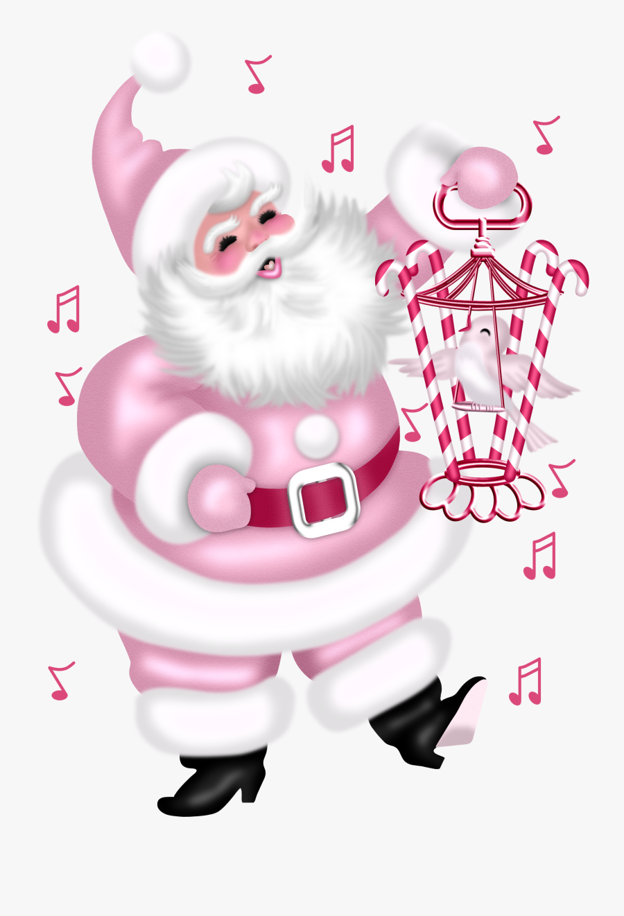 Merry Christmas Pink - Pink Santa Claus Png , Free Transparent Clipart