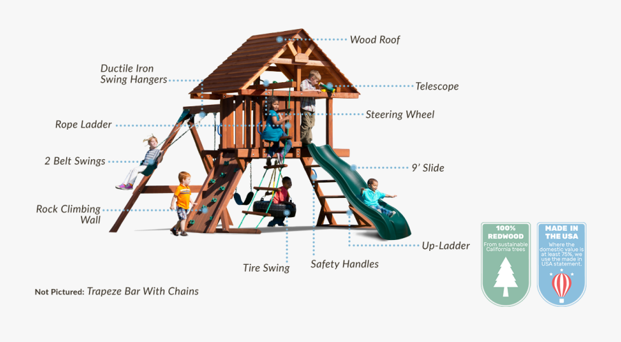 Clip Art Two Backyard Swing Set - Swing, Transparent Clipart