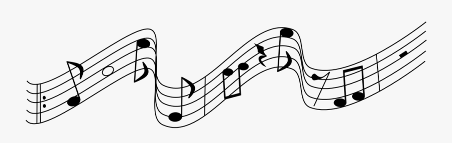 Music Notes Png - Wavy Music Staff, Transparent Clipart