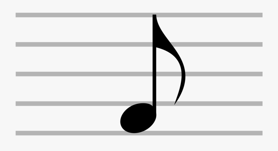 Musical Note Quaver - Eighth Note, Transparent Clipart