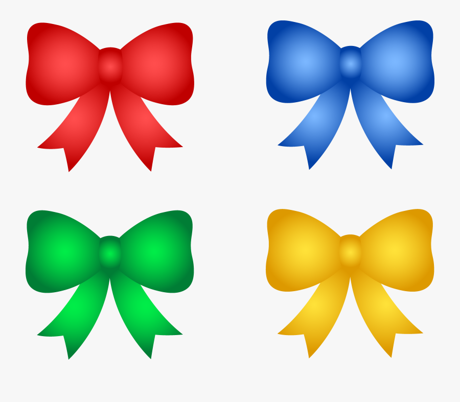 Simple Christmas Bow Clip Art Merry Christmas Amp Happy - Christmas Bows Clipart, Transparent Clipart