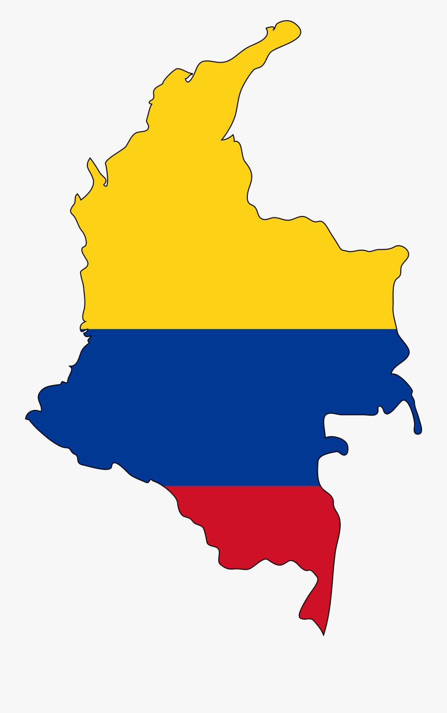 Colombia Map & Flag Colors - Colombia Png, Transparent Clipart